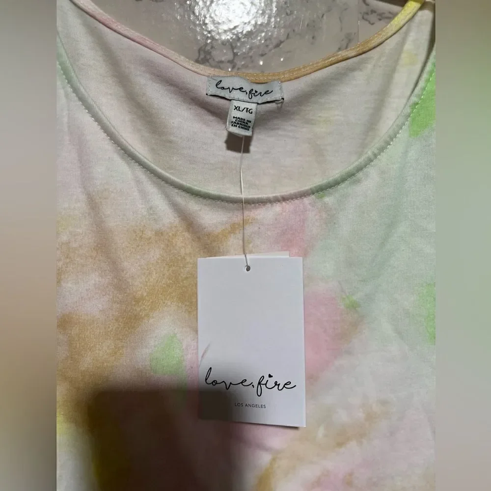Love, Fire NWT Girl's Pastel Tie Die Dress - Size XL